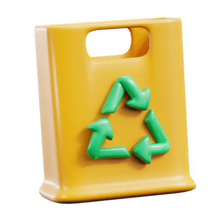 Saco de reciclagem  3D Icon