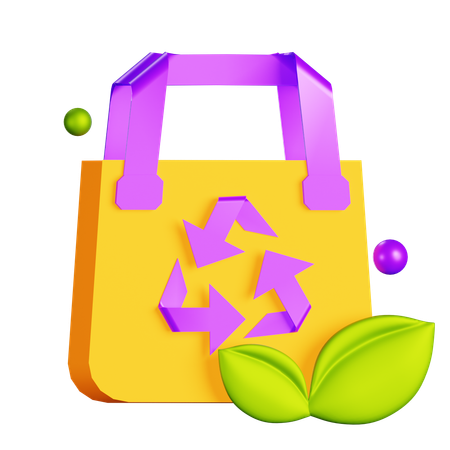 Saco de reciclagem  3D Icon