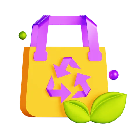 Saco de reciclagem  3D Icon