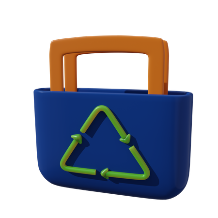 Saco de reciclagem  3D Icon