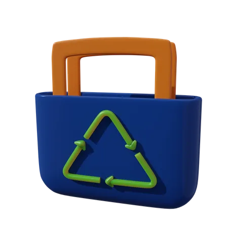 Saco de reciclagem  3D Icon