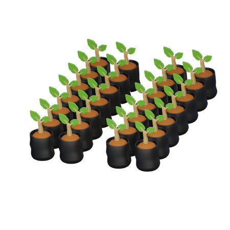 Saco de plantas  3D Icon