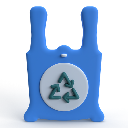 Saco plástico reciclado  3D Icon