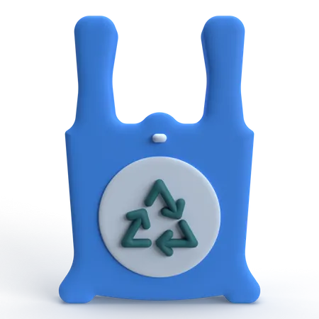 Saco plástico reciclado  3D Icon