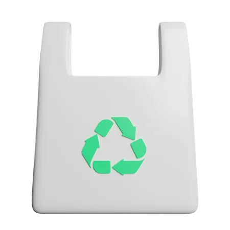 Saco plástico reciclado  3D Icon