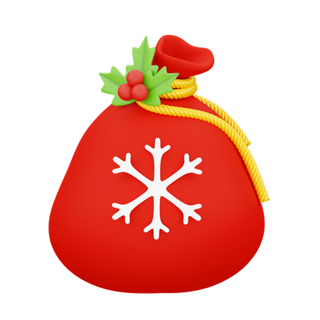 Saco de presente do Papai Noel  3D Icon
