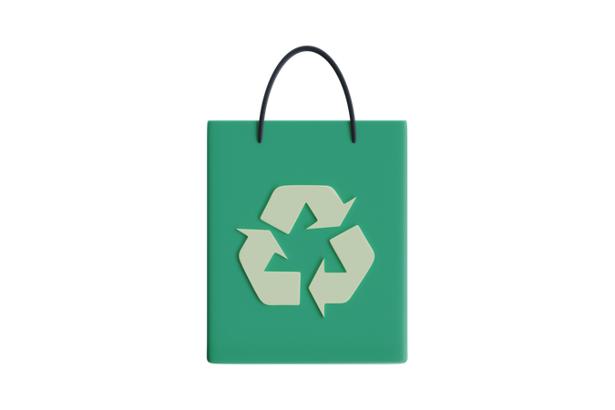 Saco de reciclagem  3D Icon