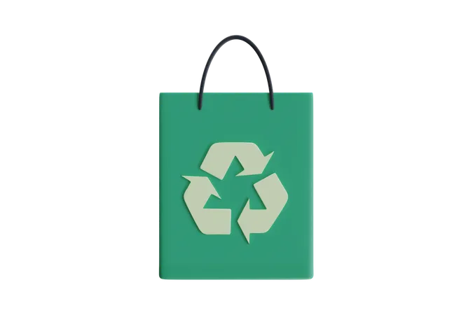 Saco de reciclagem  3D Icon