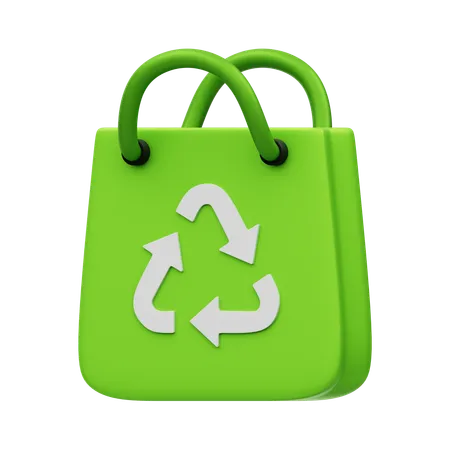 Saco de reciclagem  3D Icon