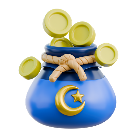 Bolsa zakat  3D Icon