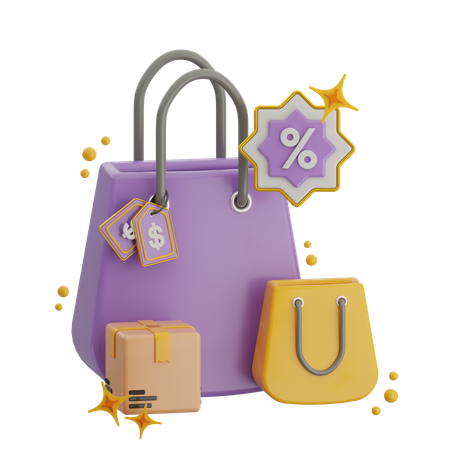 Sacola de compras  3D Icon