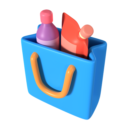 Sacola de compras cheia  3D Icon