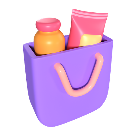 Sacola de compras cheia  3D Icon