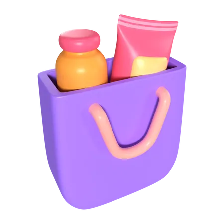 Sacola de compras cheia  3D Icon