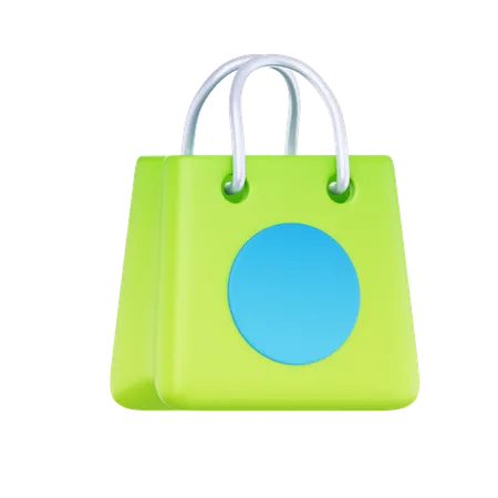 Sacola de compras verde  3D Icon