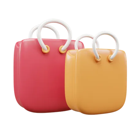 Sacolas de compras  3D Icon