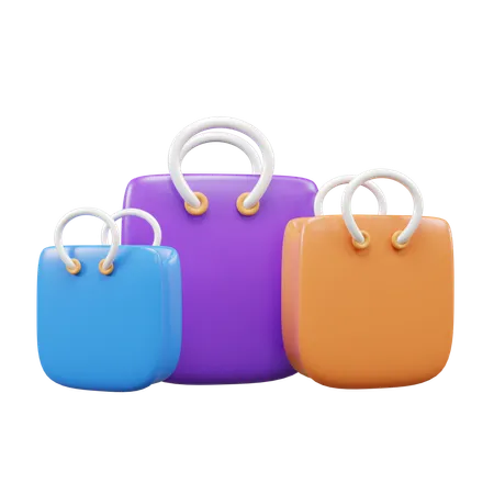 Sacolas de compras  3D Icon