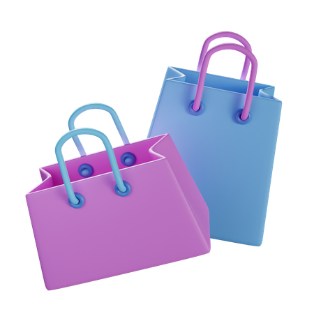 Sacolas de compras  3D Icon