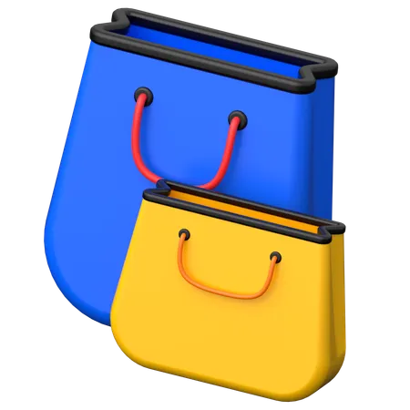 Sacolas de compras  3D Icon