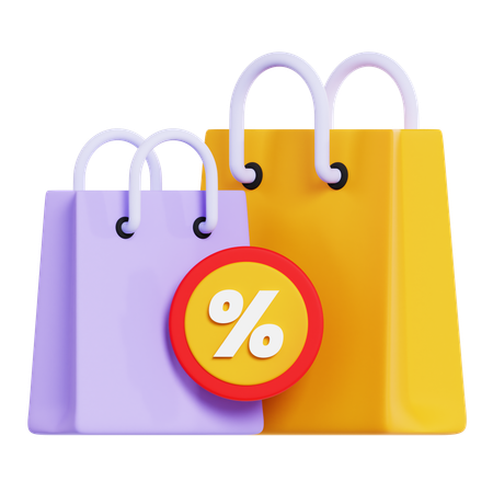 Sacolas de compras  3D Icon