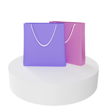 Sacolas de compras  3D Illustration