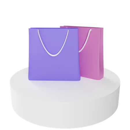 Sacolas de compras  3D Illustration