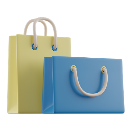 Sacolas de compras  3D Illustration