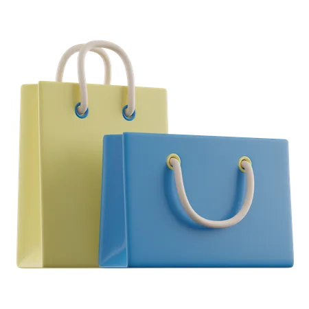 Sacolas de compras  3D Illustration