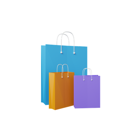 Sacolas de compras  3D Illustration