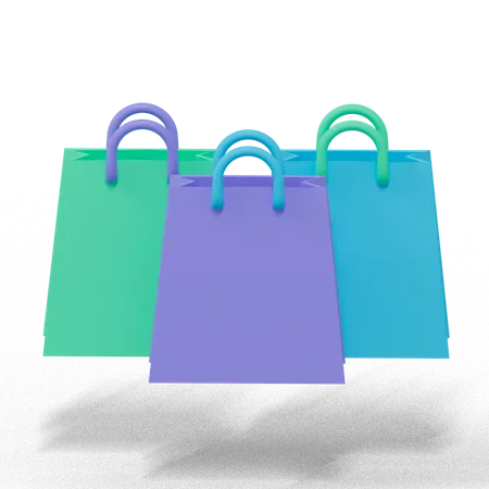 Sacolas de compras  3D Icon