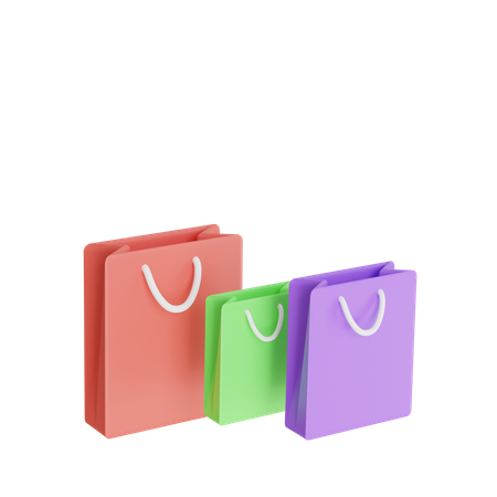 Sacolas de compras  3D Icon