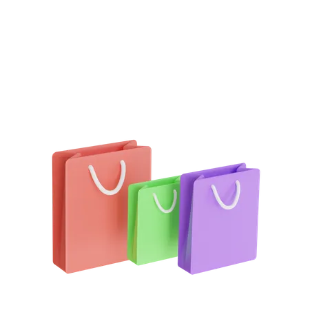 Sacolas de compras  3D Icon