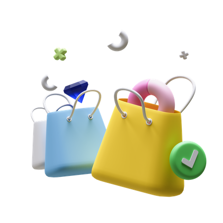 Sacolas de compras  3D Icon