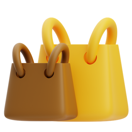 Sacolas de compras  3D Icon