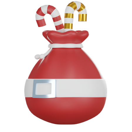 Sacolinha de doces de natal  3D Icon