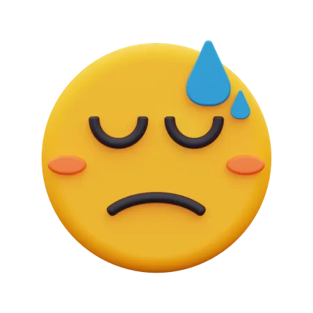 3 D Sad Emoji Icon 3D Icon