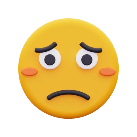 3 D Sad Emoji Icon 3D Icon