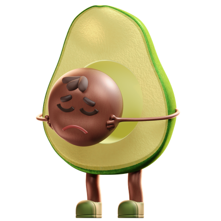 Sad Avocado  3D Icon