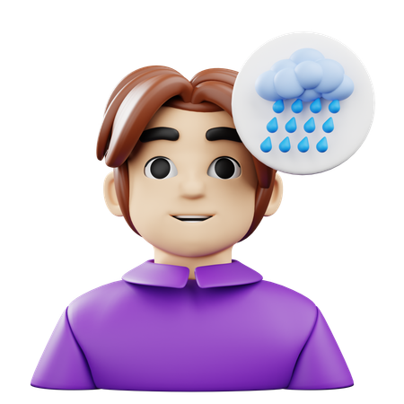Sad Boy  3D Icon