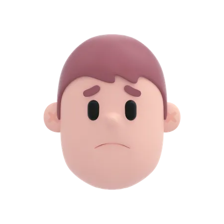 Sad Boy 3D Illustration