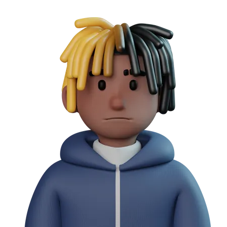 Sad Boy 3D Illustration