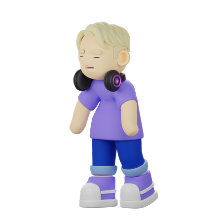 Sad boy 3D Illustration