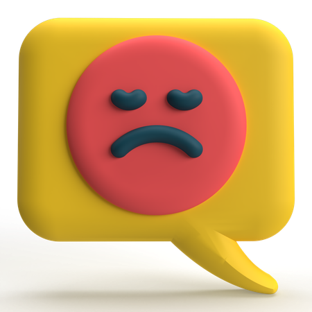Sad Chat  3D Icon