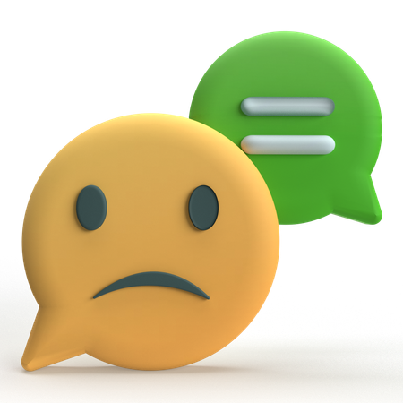 Sad Chat  3D Icon