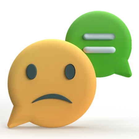 Sad Chat  3D Icon