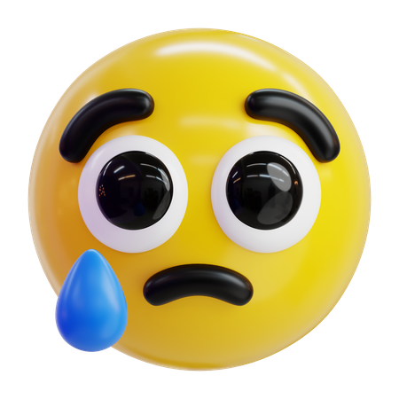 Sad Crying Emoji  3D Icon