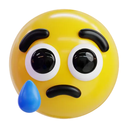 Sad Crying Emoji  3D Icon