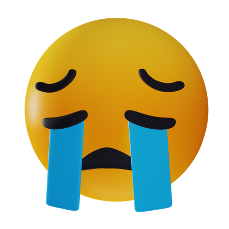 Sad Crying Emoji  3D Icon