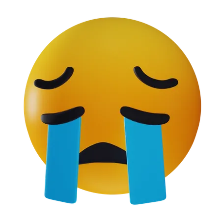 Sad Crying Emoji  3D Icon