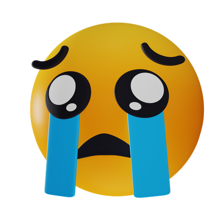 Sad Crying Emoji  3D Icon
